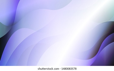 Geometric Wave Shape with Gradient Blurred Abstract Background. For Greeting Card, Flyer, Poster, Brochure, Banner Calendar. Vector Illustration