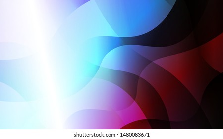 Geometric Wave Shape with Gradient Blurred Abstract Background. For Greeting Card, Flyer, Poster, Brochure, Banner Calendar. Vector Illustration