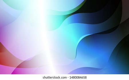 Geometric Wave Shape with Gradient Blurred Abstract Background. For Greeting Card, Flyer, Poster, Brochure, Banner Calendar. Vector Illustration