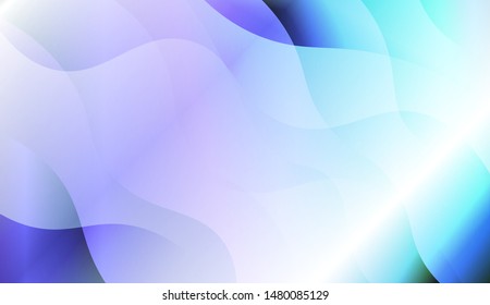 Geometric Wave Shape with Gradient Blurred Abstract Background. For Greeting Card, Flyer, Poster, Brochure, Banner Calendar. Vector Illustration