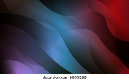 Geometric Wave Shape with Gradient Blurred Abstract Background. For Greeting Card, Flyer, Poster, Brochure, Banner Calendar. Vector Illustration