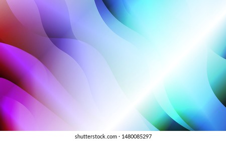 Geometric Wave Shape with Gradient Blurred Abstract Background. For Greeting Card, Flyer, Poster, Brochure, Banner Calendar. Vector Illustration