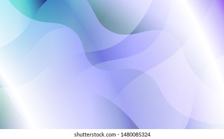 Geometric Wave Shape with Gradient Blurred Abstract Background. For Greeting Card, Flyer, Poster, Brochure, Banner Calendar. Vector Illustration