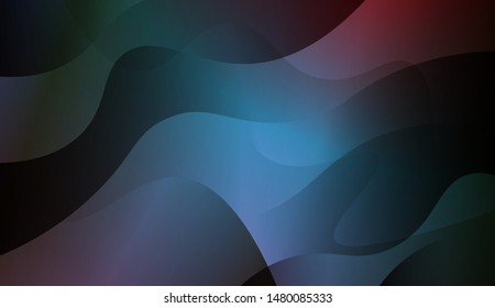 Geometric Wave Shape with Gradient Blurred Abstract Background. For Greeting Card, Flyer, Poster, Brochure, Banner Calendar. Vector Illustration