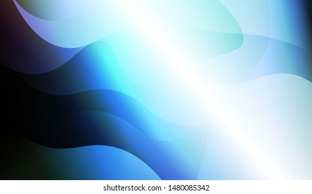 Geometric Wave Shape with Gradient Blurred Abstract Background. For Greeting Card, Flyer, Poster, Brochure, Banner Calendar. Vector Illustration