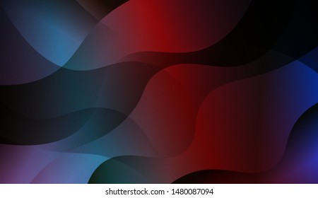 Geometric Wave Shape with Gradient Blurred Abstract Background. For Greeting Card, Flyer, Poster, Brochure, Banner Calendar. Vector Illustration