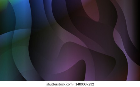 Geometric Wave Shape with Gradient Blurred Abstract Background. For Greeting Card, Flyer, Poster, Brochure, Banner Calendar. Vector Illustration