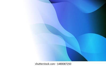 Geometric Wave Shape with Gradient Blurred Abstract Background. For Greeting Card, Flyer, Poster, Brochure, Banner Calendar. Vector Illustration