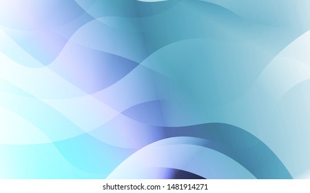 Geometric Wave Shape with Gradient Blurred Abstract Background. For Greeting Card, Flyer, Poster, Brochure, Banner Calendar. Vector Illustration