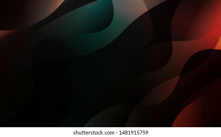 Geometric Wave Shape with Gradient Blurred Abstract Background. For Greeting Card, Flyer, Poster, Brochure, Banner Calendar. Vector Illustration