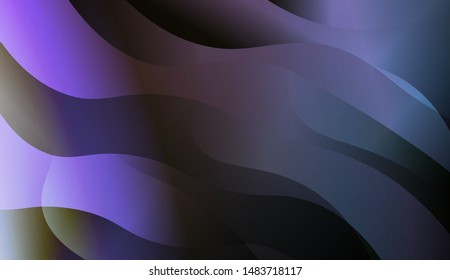 Geometric Wave Shape with Gradient Blurred Abstract Background. For Greeting Card, Flyer, Poster, Brochure, Banner Calendar. Vector Illustration