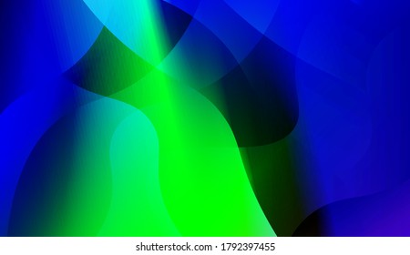 Geometric Wave Shape with Gradient Blurred Abstract Background. For Greeting Card, Flyer, Poster, Brochure, Banner Calendar. Vector Illustration