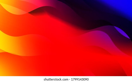 Geometric Wave Shape with Gradient Blurred Abstract Background. For Greeting Card, Flyer, Poster, Brochure, Banner Calendar. Vector Illustration