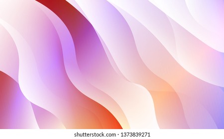 Geometric wave shape with Smooth Abstract Colorful Gradient Backgrounds. For Brochure, Banner, Wallpaper, Mobile Screen. Vector Illustration