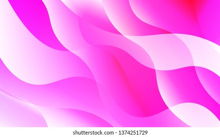 Geometric wave shape with Smooth Abstract Colorful Gradient Backgrounds. For Brochure, Banner, Wallpaper, Mobile Screen. Vector Illustration