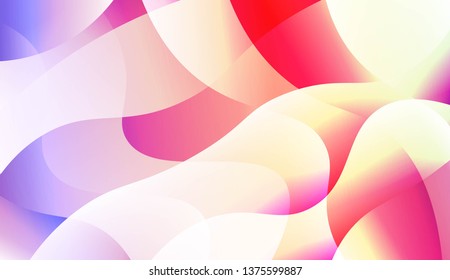 Geometric wave shape with Smooth Abstract Colorful Gradient Backgrounds. For Brochure, Banner, Wallpaper, Mobile Screen. Vector Illustration