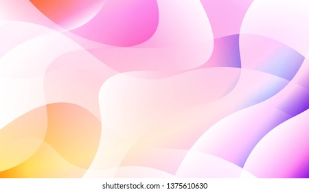 Geometric wave shape with Smooth Abstract Colorful Gradient Backgrounds. For Brochure, Banner, Wallpaper, Mobile Screen. Vector Illustration
