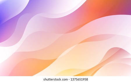 Geometric wave shape with Smooth Abstract Colorful Gradient Backgrounds. For Brochure, Banner, Wallpaper, Mobile Screen. Vector Illustration