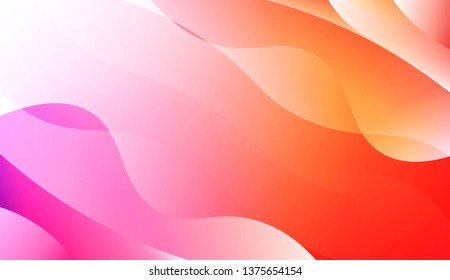Geometric wave shape with Smooth Abstract Colorful Gradient Backgrounds. For Brochure, Banner, Wallpaper, Mobile Screen. Vector Illustration