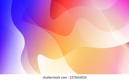 Geometric wave shape with Smooth Abstract Colorful Gradient Backgrounds. For Brochure, Banner, Wallpaper, Mobile Screen. Vector Illustration