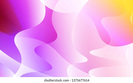 Geometric wave shape with Smooth Abstract Colorful Gradient Backgrounds. For Brochure, Banner, Wallpaper, Mobile Screen. Vector Illustration