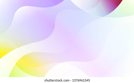 Geometric wave shape with Smooth Abstract Colorful Gradient Backgrounds. For Brochure, Banner, Wallpaper, Mobile Screen. Vector Illustration