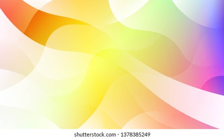 Geometric wave shape with Smooth Abstract Colorful Gradient Backgrounds. For Brochure, Banner, Wallpaper, Mobile Screen. Vector Illustration