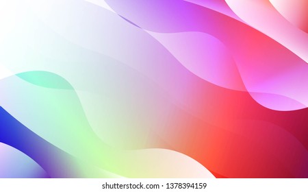 Geometric wave shape with Smooth Abstract Colorful Gradient Backgrounds. For Brochure, Banner, Wallpaper, Mobile Screen. Vector Illustration