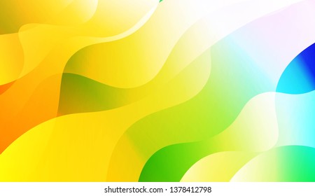 Geometric wave shape with Smooth Abstract Colorful Gradient Backgrounds. For Brochure, Banner, Wallpaper, Mobile Screen. Vector Illustration