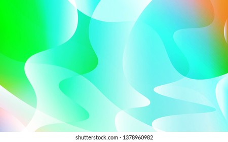 Geometric wave shape with Smooth Abstract Colorful Gradient Backgrounds. For Brochure, Banner, Wallpaper, Mobile Screen. Vector Illustration