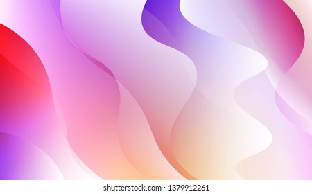 Geometric wave shape with Smooth Abstract Colorful Gradient Backgrounds. For Brochure, Banner, Wallpaper, Mobile Screen. Vector Illustration