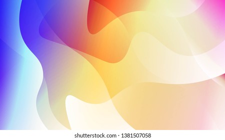 Geometric wave shape with Smooth Abstract Colorful Gradient Backgrounds. For Brochure, Banner, Wallpaper, Mobile Screen. Vector Illustration