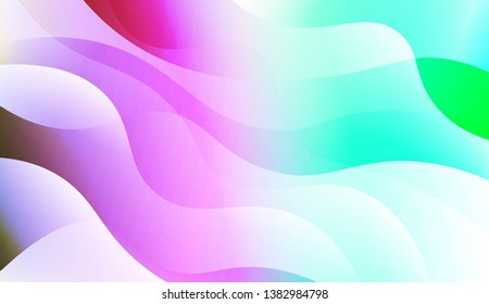 Geometric wave shape with Smooth Abstract Colorful Gradient Backgrounds. For Brochure, Banner, Wallpaper, Mobile Screen. Vector Illustration