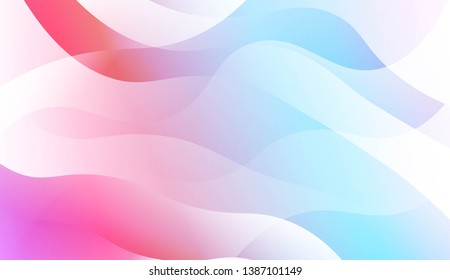 Geometric wave shape with Smooth Abstract Colorful Gradient Backgrounds. For Brochure, Banner, Wallpaper, Mobile Screen. Vector Illustration