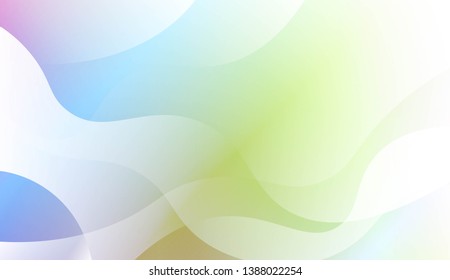 Geometric wave shape with Smooth Abstract Colorful Gradient Backgrounds. For Brochure, Banner, Wallpaper, Mobile Screen. Vector Illustration