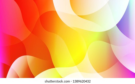Geometric wave shape with Smooth Abstract Colorful Gradient Backgrounds. For Brochure, Banner, Wallpaper, Mobile Screen. Vector Illustration
