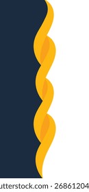 Fondo de Formas de ondas geométricas. Colores amarillo y azul oscuro. Plantilla de negocios y presentaciones