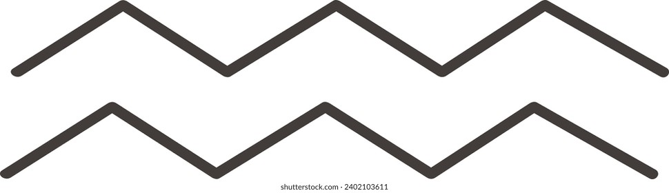 Geometric Waved Line Vector Illustration
