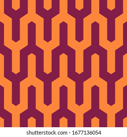 Geometric waves ornament. Jagged stripes motif. Seamless pattern. Curves image. Ethnic backdrop.  