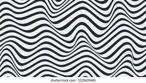Geometric wavy background. Creative wavy geometric wallpaper. Trendy abstract background. Eps10