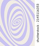 Geometric wavy background. Vector illustration of a blue abstract background. Nostalgia for the year 2000, Y2k style. Design template. Hypnotic pattern.