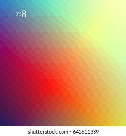 Geometric Wavy Background with Vibrant Color Tones. Modern Vector Illustration without Transparency.