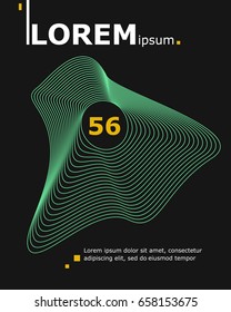 geometric wavy green line shapes template for Banners Placards Posters Flyers and Banner Designs Contemporary poster