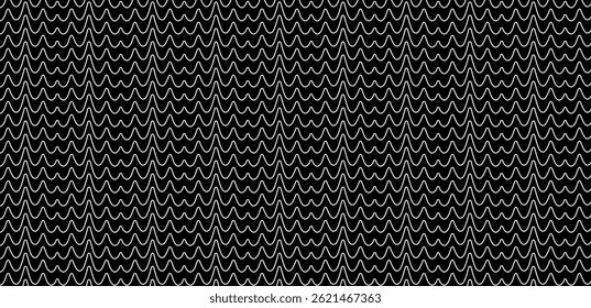 Geometric wavy line art seamless patterns vector illustration
