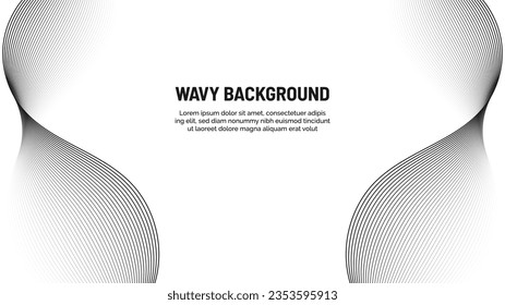 Geometric wavy lines abstract background