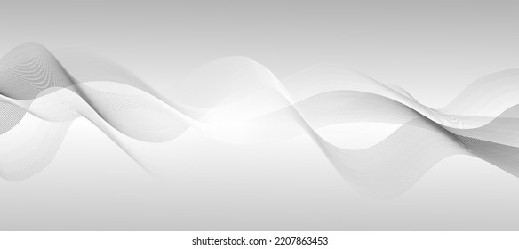 Geometric wavy lines. Vector abstract Illustration for web, posters, presentation.