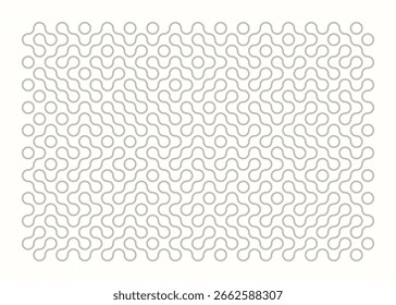 Líneas geométricas onduladas inspiradas en laberintos, beige neutro sobre blanco. Ideal para textiles contemporáneos, Fondos de pantalla, empaques y fondos en Anuncios digitales o proyectos de impresión, patrón de Vector moderno sin costuras
