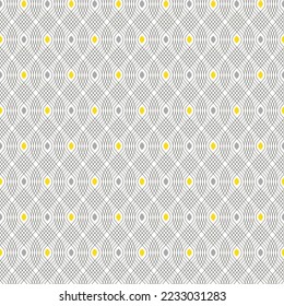 Geometrisches, gewelltes Muster auf gelbem, grauem und schwarzem weißem Hintergrund für Ihre Modegrafiken als Stoffüberdruck, Heimdekor als Bildschirmhintergrund, Marketing, Werbung, Grafik und Web-Grafik
