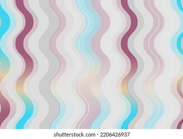 Geometrische, gewellte Streifen abstrakte technische minimale Hintergrund. Vektordesign