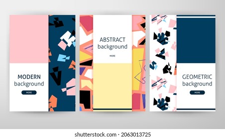 Geometric Web Design. Vector Illustration of Modern Posters.